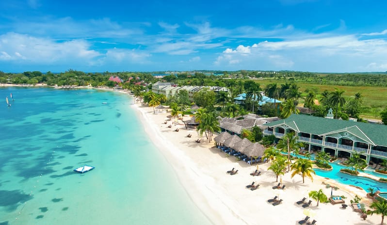 Sandals Negril Beach Resort & Spa-Aeriel Beach View